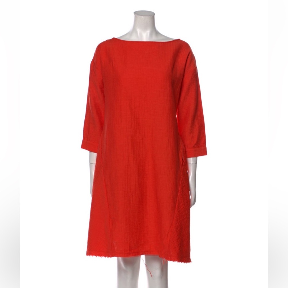 RACHEL COMEY Red A-line Dress with Raglan Sleeves